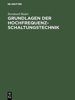 cover image of Grundlagen der Hochfrequenz-Schaltungstechnik